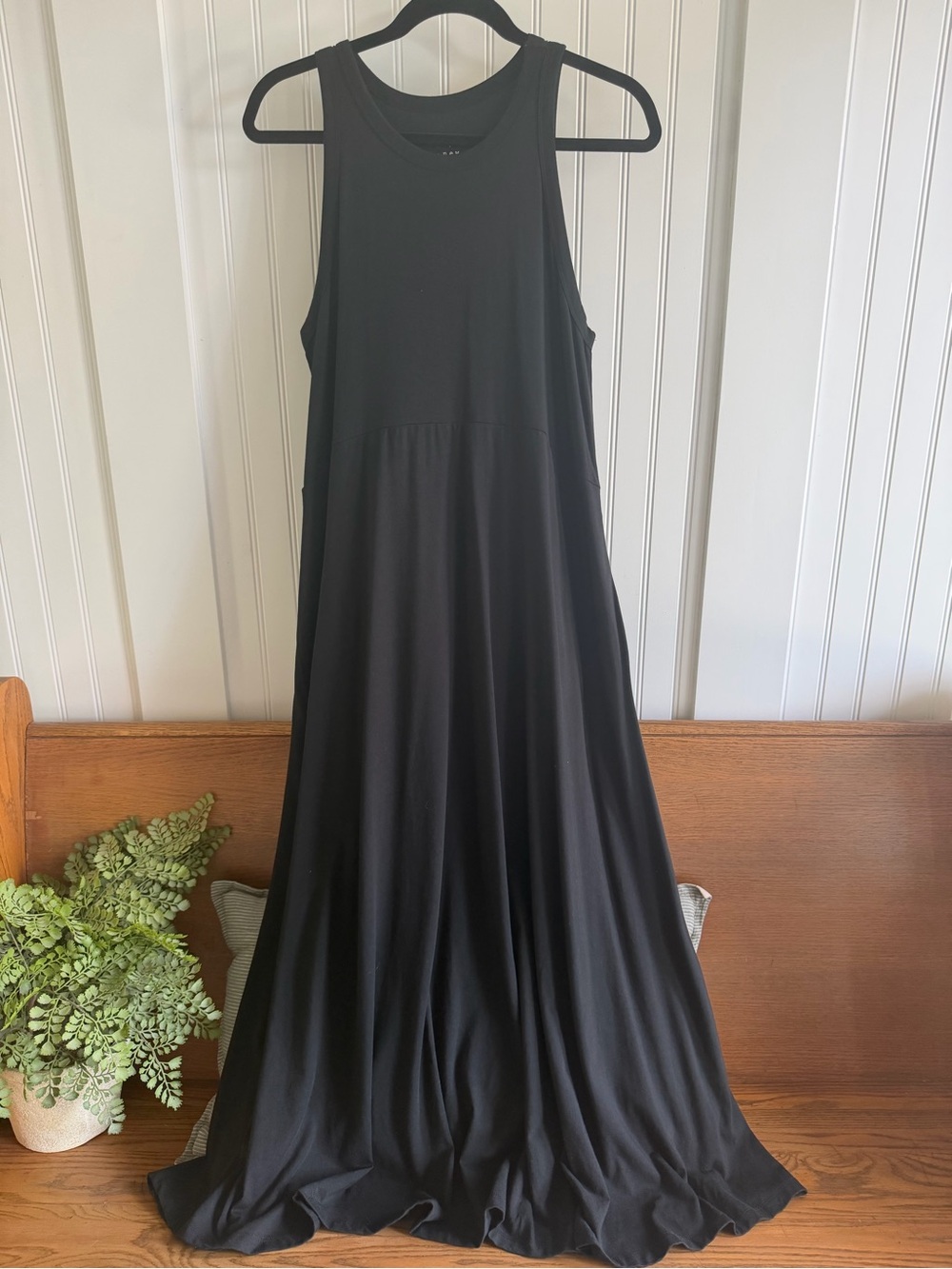 A New Day Black Midi Tank Dress Size M NWOT - Picture 2 of 2